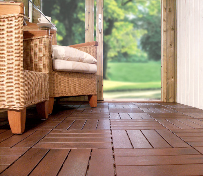 Golvplatta Woodlook Mahogny 11-pack Hestra